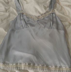 Ann Taylor baby blue silk camisole.